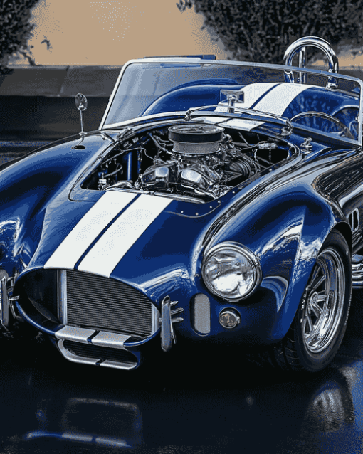 Blue Ford Shelby Cobra Car Diamond Painting