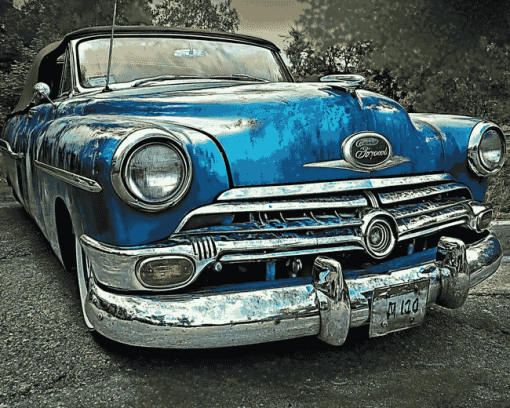 Blue Mercury Convertible Diamond Painting