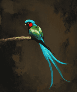 Blue Quetzal Bird Diamond Painting