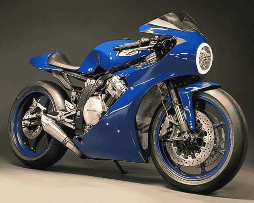 Blue R1 Engine Motorbike Diamond Painting