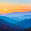 Blue Ridge Sunset Diamond Painting