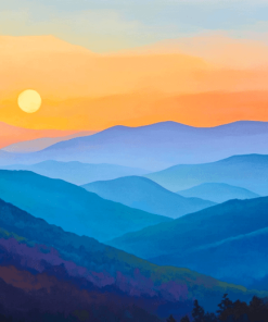 Blue Ridge Sunset Diamond Painting