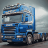 Blue Scania Truck Diamond Painting