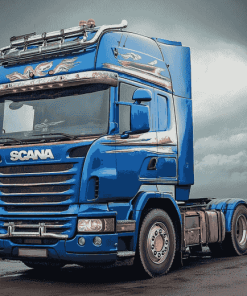 Blue Scania Truck Diamond Painting