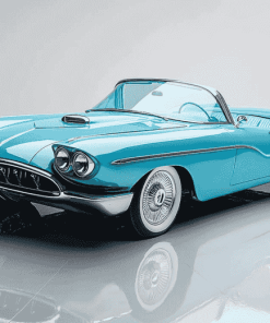 Blue Thunderbird Car Diamond Painting