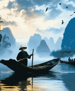 Boat Journey in Guilin Diamond Painting