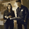 Bones Characters Booth and Brennan Diamond Painting