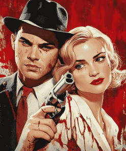 Bonnie and Clyde Classic Film Diamond Painting