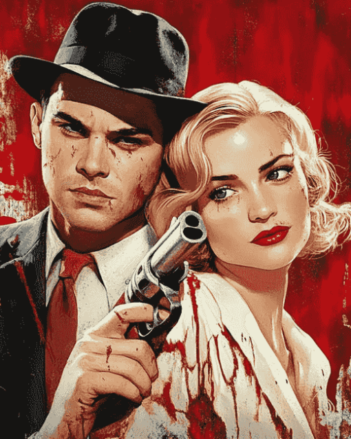 Bonnie and Clyde Classic Film Diamond Painting