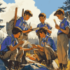 Boy Scouts Cartoon Adventure Diamond Painting