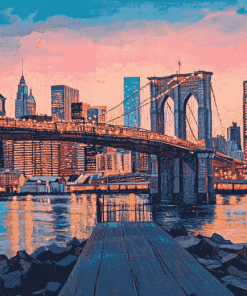 Brooklyn Bridge Cityscape Diamond Painting