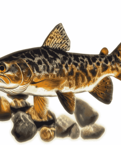 Brown Trout Fish Diamond Painting