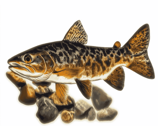 Brown Trout Fish Diamond Painting