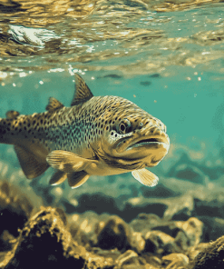 Brown Trout Underwater Diamond Painting