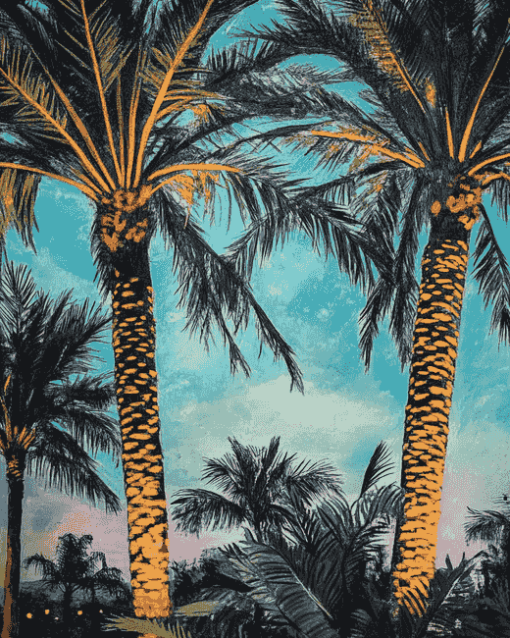 California Palm Trees Diamond Painting