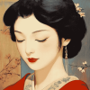 Cartoon Japanese Woman Diamond Painting