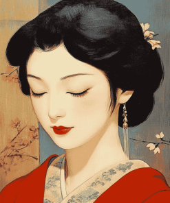 Cartoon Japanese Woman Diamond Painting