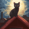 Cat on Roof Diamond Painting