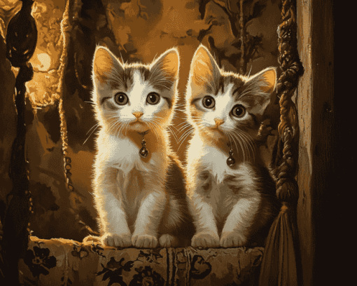 Charming Kitten Companions Diamond Painting