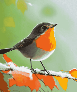 Charming Robin Bird Diamond Painting