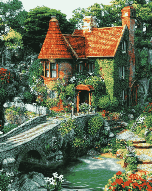 Charming Summer Cottage Diamond Painting