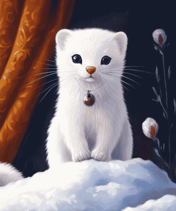 Charming White Mink Diamond Painting