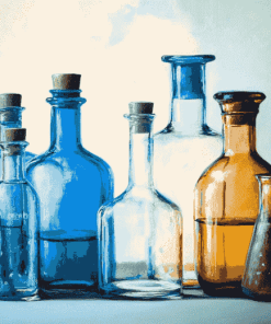 Chemistry Bottles Study Diamond Painting