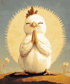 Chick Cartoon Yoga Diamond Painting