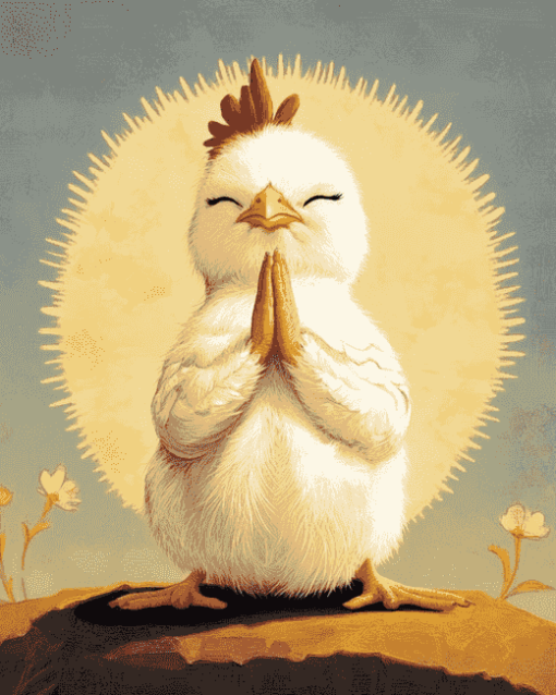 Chick Cartoon Yoga Diamond Painting