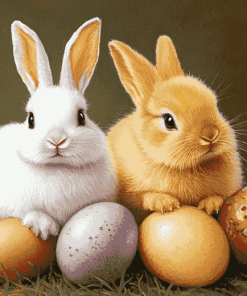 Chick and Bunny Diamond Painting