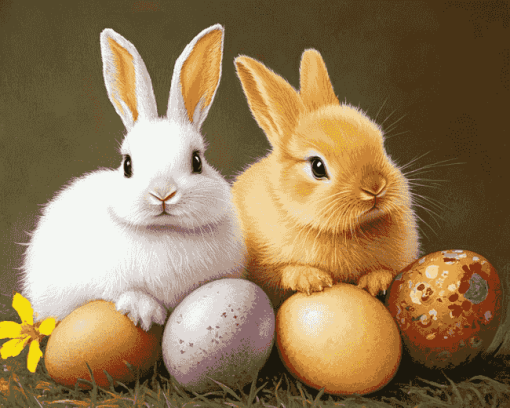 Chick and Bunny Diamond Painting