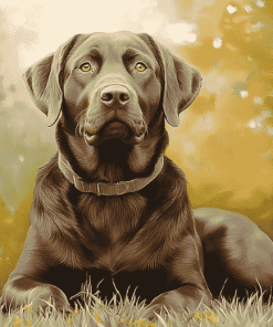 Chocolate Labrador Puppy Diamond Painting