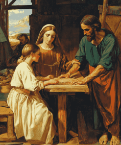 Christ And His Parents Diamond Painting