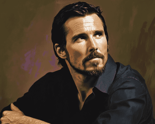 Christian Bale Famous Star Diamond Painting