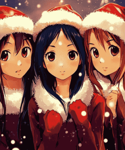 Christmas Anime Girls Diamond Painting