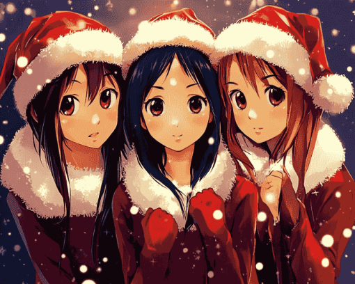 Christmas Anime Girls Diamond Painting