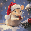 Christmas Cartoon Mouse Diamond Painting