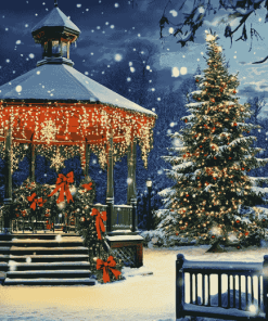 Christmas Gazebo Cartoon Diamond Painting