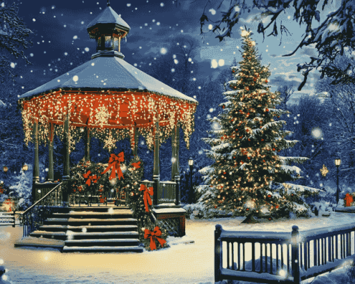 Christmas Gazebo Cartoon Diamond Painting