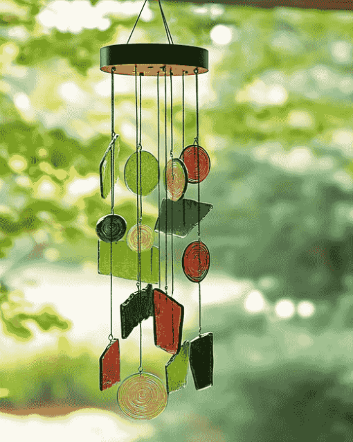 Circle Glass Wind Chimes Diamond Painting