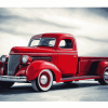 Classic Red Pickup Truck Diamond Painting