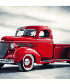 Classic Red Pickup Truck Diamond Painting