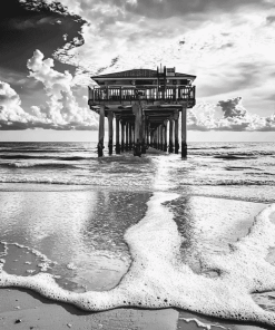 Clearwater Beach Black And White Diamond Painting