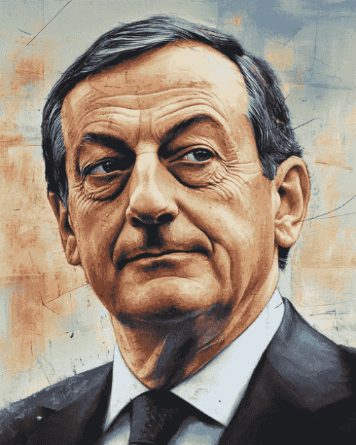 Close Up of Mario Draghi Diamond Painting