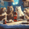 Coca Cola Bears Cartoon Diamond Painting