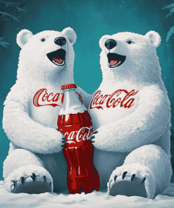 Coca Cola Cartoon Bear Diamond Painting