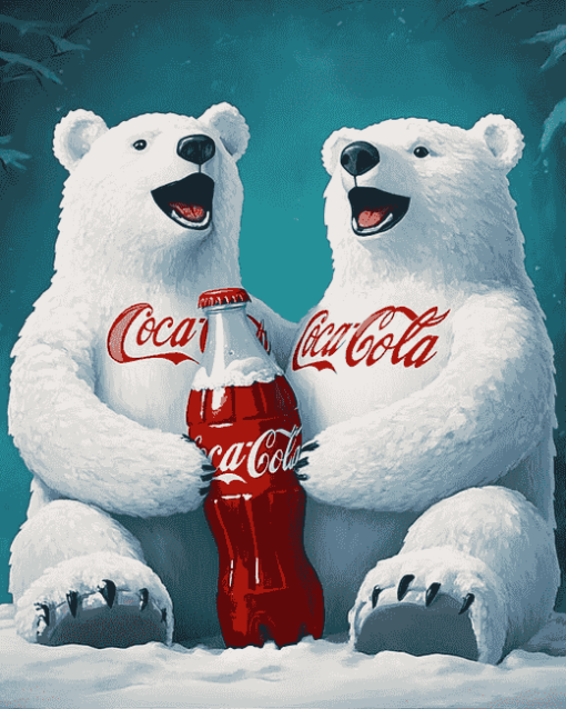 Coca Cola Cartoon Bear Diamond Painting