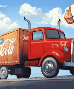 Coca Cola Cartoon Truck Diamond Painting