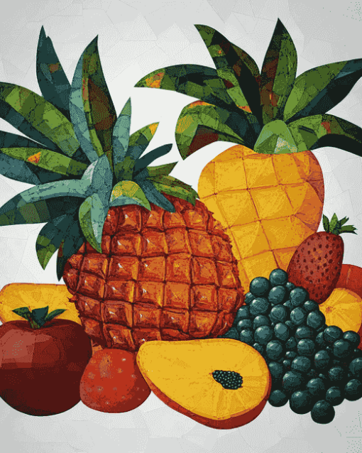 (Colorful Abstract Fruits Diamond Painting)