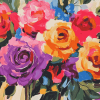 Colorful Abstract Roses Diamond Painting